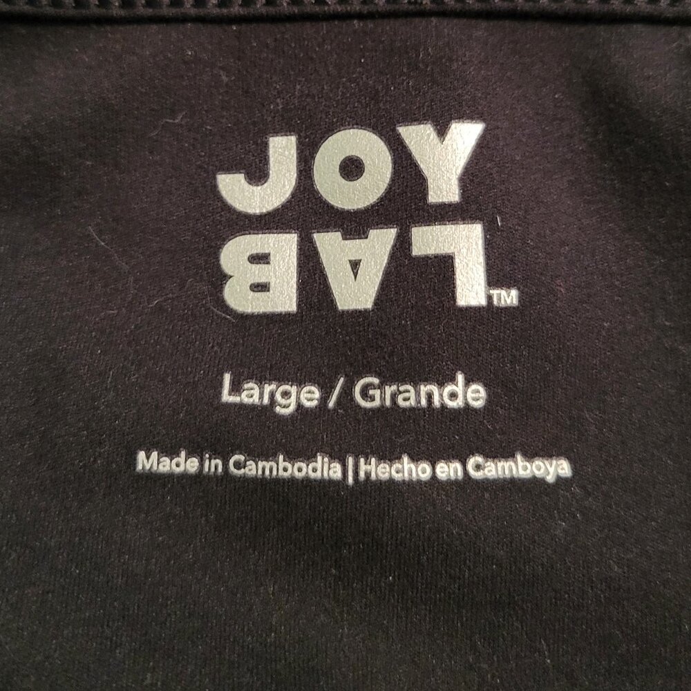 JoyLab Black Two-Piece Crop Top & Flared Pants with White Trim - Picture 4 of 12